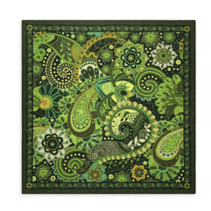 Vintage American Green Paisley Bandana - Adult, Cotton, Unisex