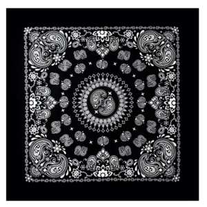 Bandana Cotton Black Design 13