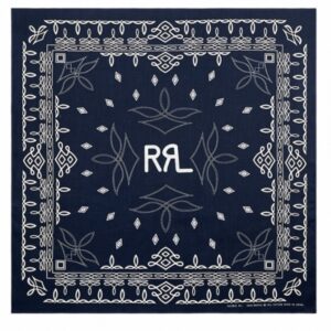 RRL Vintage-Inspired Navy & White Patterned Bandana