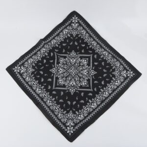 Classic Noir Paisley Cotton Bandana